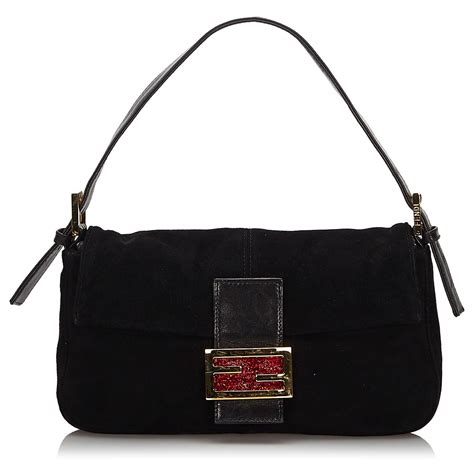 fendi baguette suede